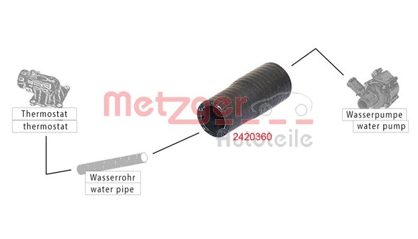 METZGER 2420360 Kühlerschlauch